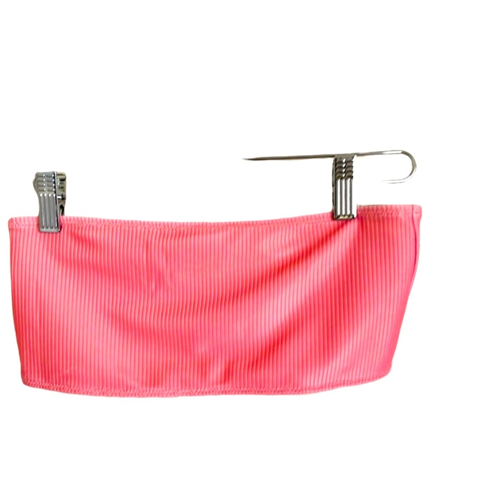 NWT LAURA LAYNE Peach Bandana Swim Top, Size Small